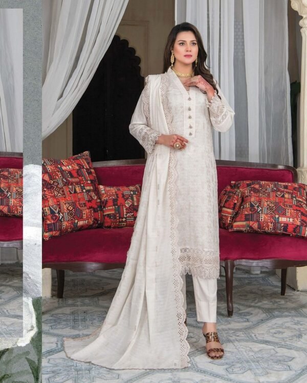RANGRITI CHIKANKARI Full Embroidered Unstitched Suit - D/10 X15818